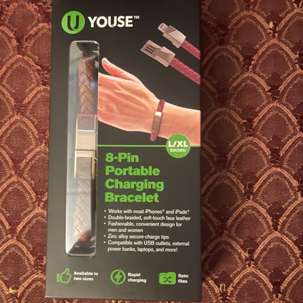 NIB Portable Charging Bracelet.